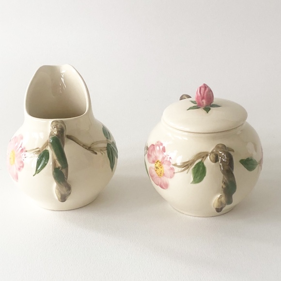 Vintage Franciscan Desert Rose Creamer & Sugar Set - Picture 3 of 14